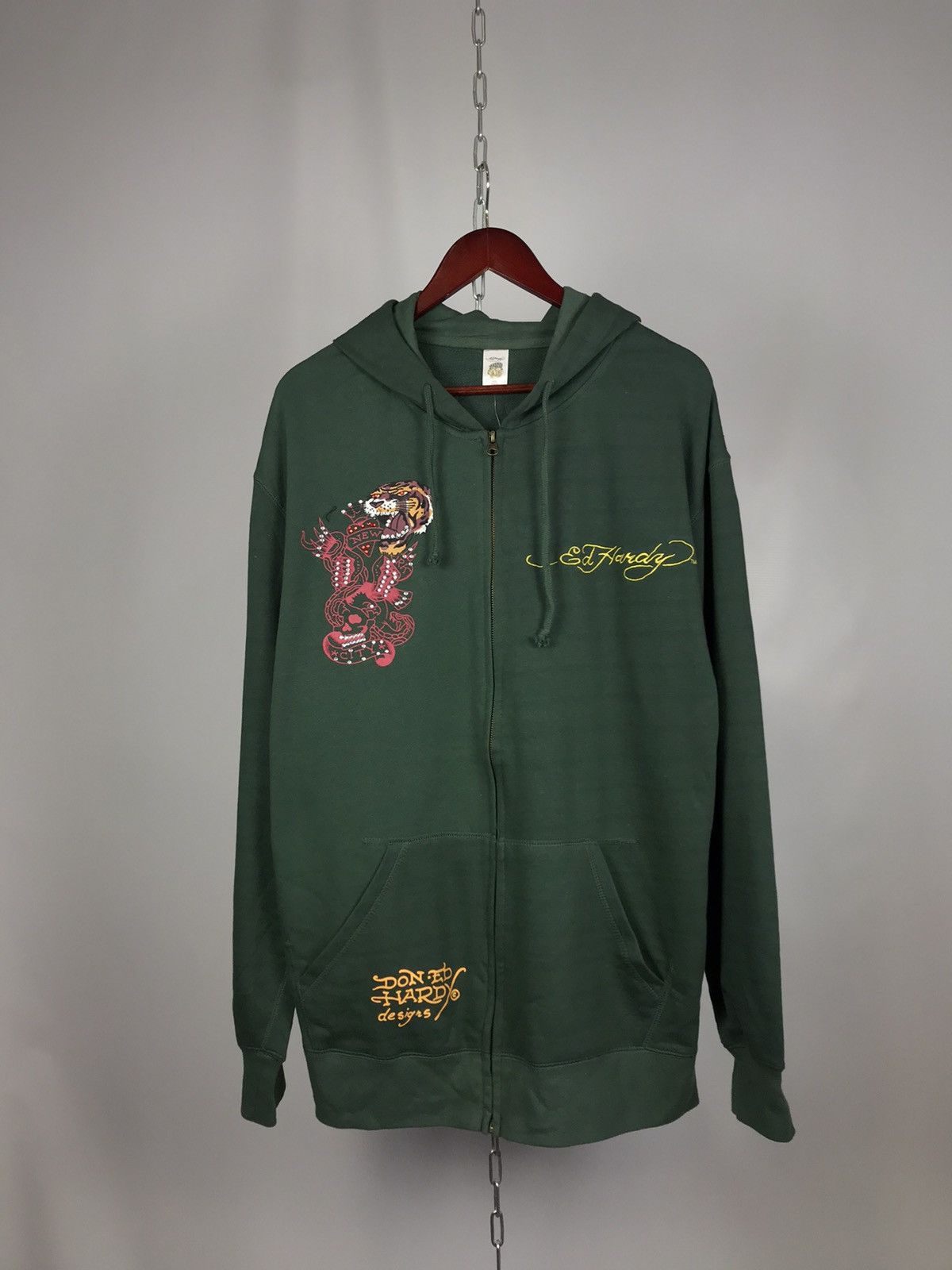 Christian Audigier Ed Hardy Christian Audigier designer overprinted hoodie Size US XXL / EU 58 / 5 - 1 Thumbnail