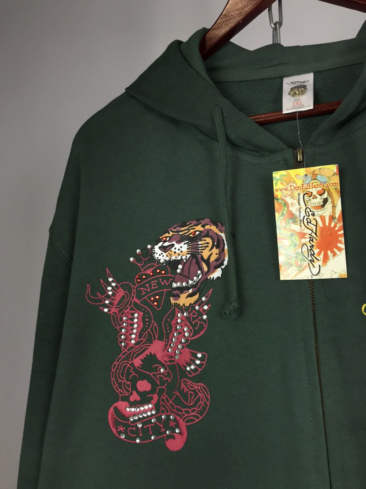Christian Audigier Ed Hardy Christian Audigier designer overprinted hoodie Size US XXL / EU 58 / 5 - 5 Thumbnail
