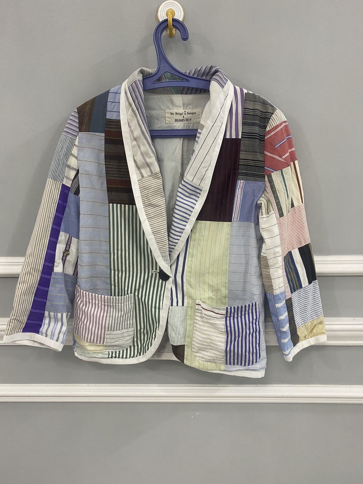 Beams Plus LES BRIQU A BRAQUE & BEAMS BOY PATCHWORKCASUAL BLAZER JACKET Size US S / EU 44-46 / 1 - 1 Thumbnail