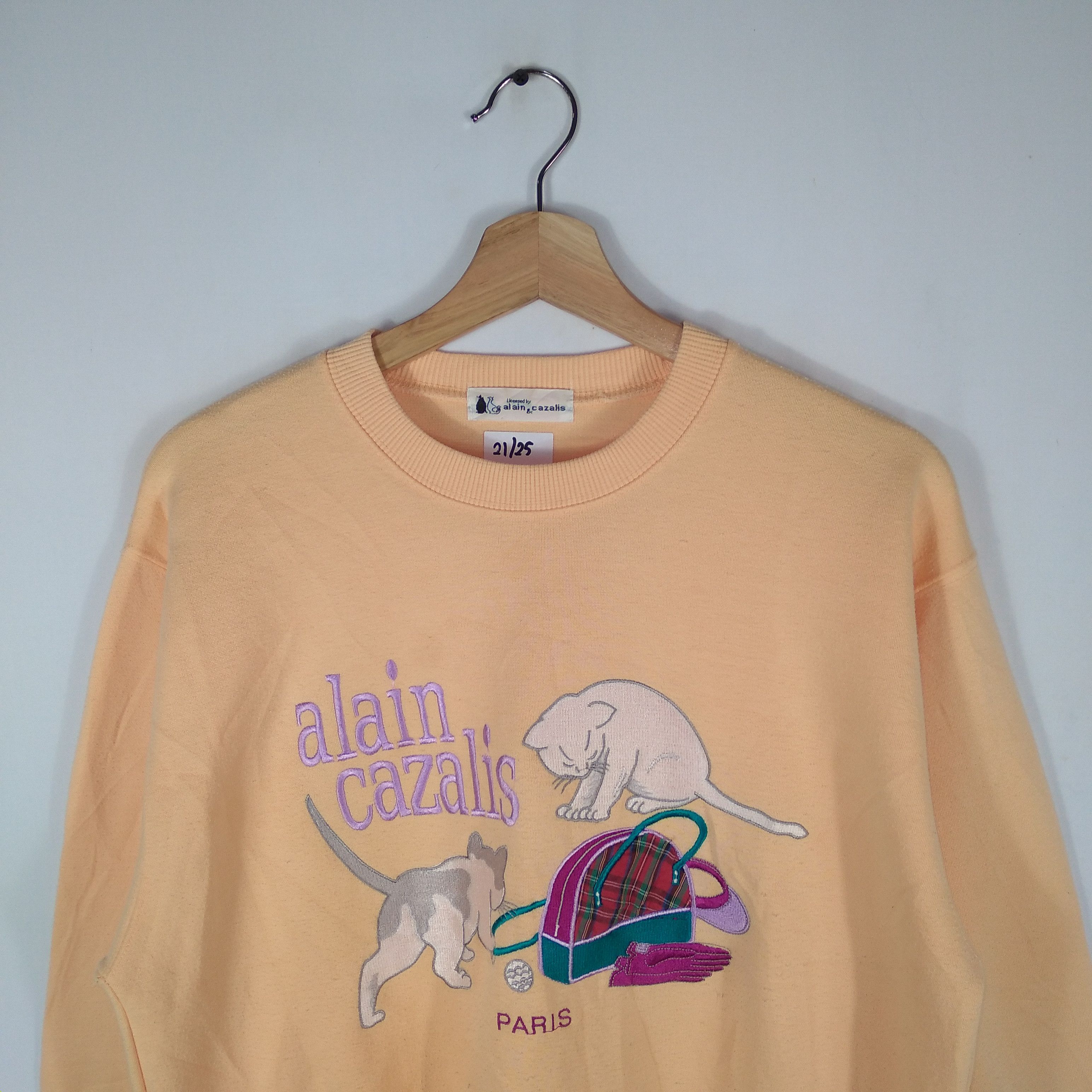 Designer × Other × Vintage Vintage Paris Alain Cazalis View Of Cats Sweatshirts Size US M / EU 48-50 / 2 - 2 Thumbnail
