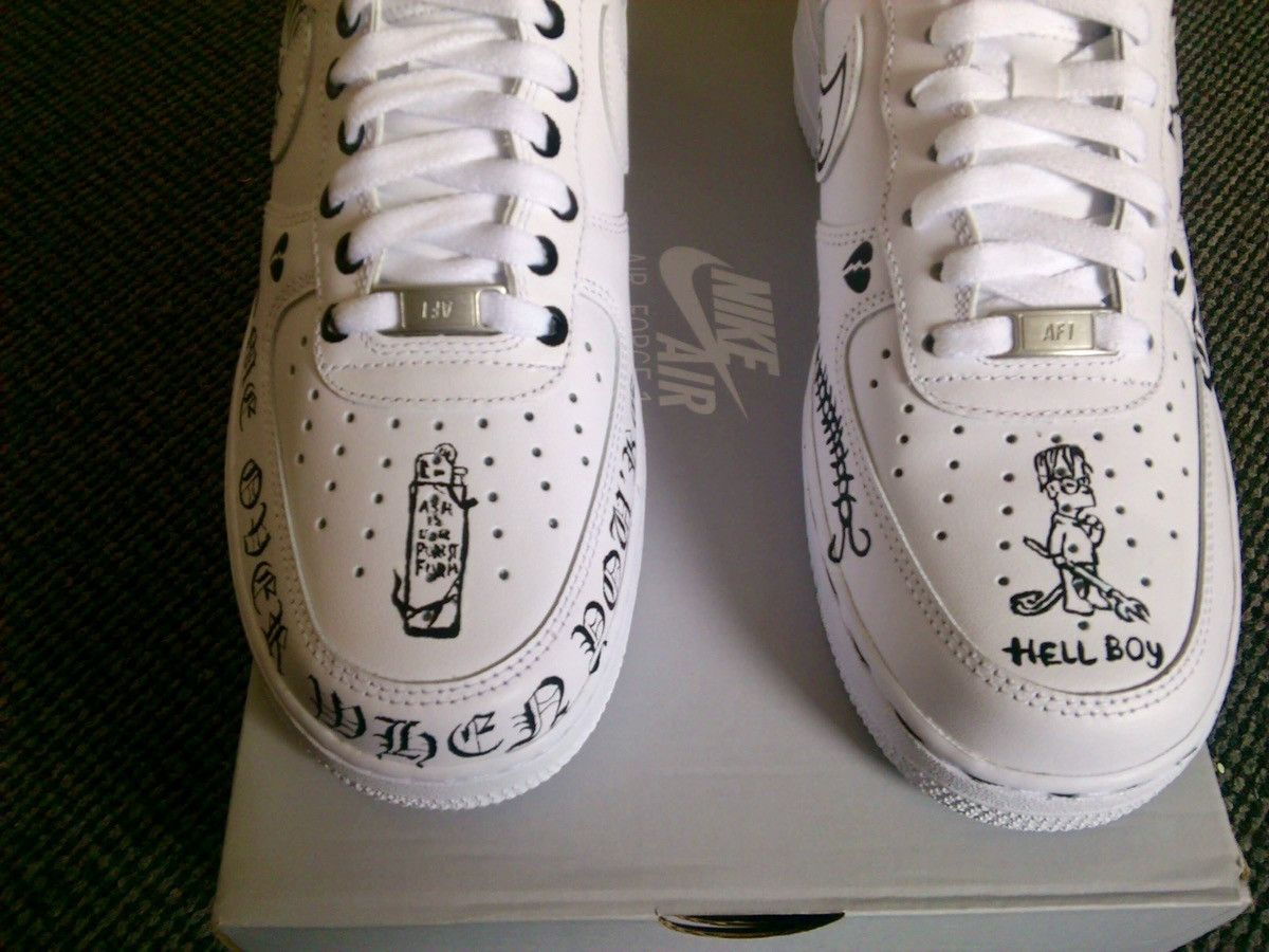 LIL PEEP Nike Nike Air Force 1 x Lil Peep Custom Grailed