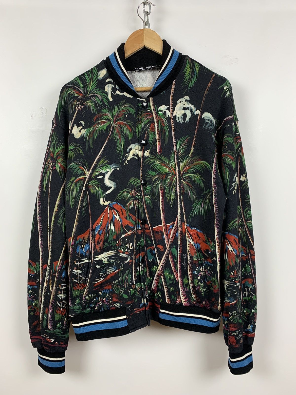 Dolce & Gabbana Dolce & Gabbana Volcano Sicily Print Bomber Jacket Size US M / EU 48-50 / 2 - 1 Thumbnail