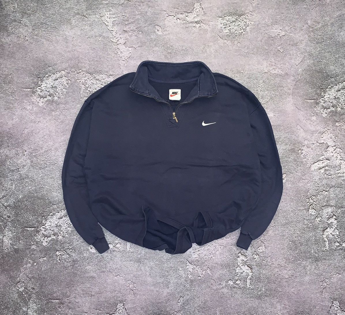 Mens sweatshirt 1/3 zip Nike 90s swoosh vintage sweater y2k