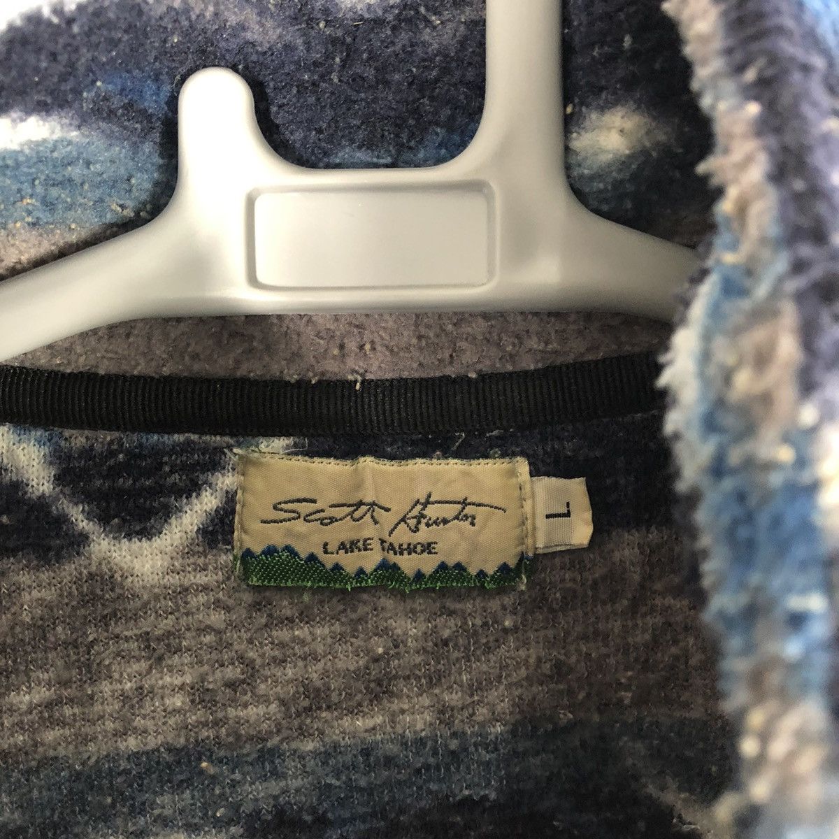 Vintage Lake Tahoe Art Natvie Half Zipper Fleece Sweatshirts