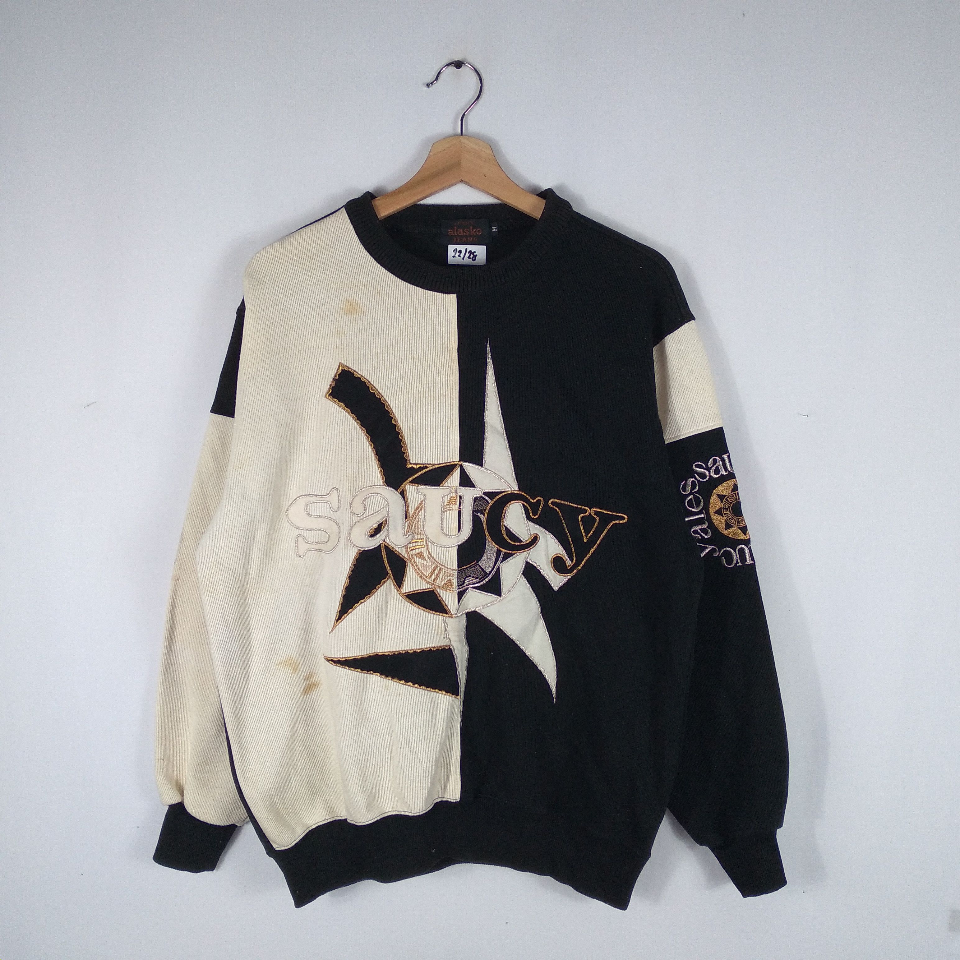 Vintage Alasko Saucy Embroidery Big Spellout Sweatshirt