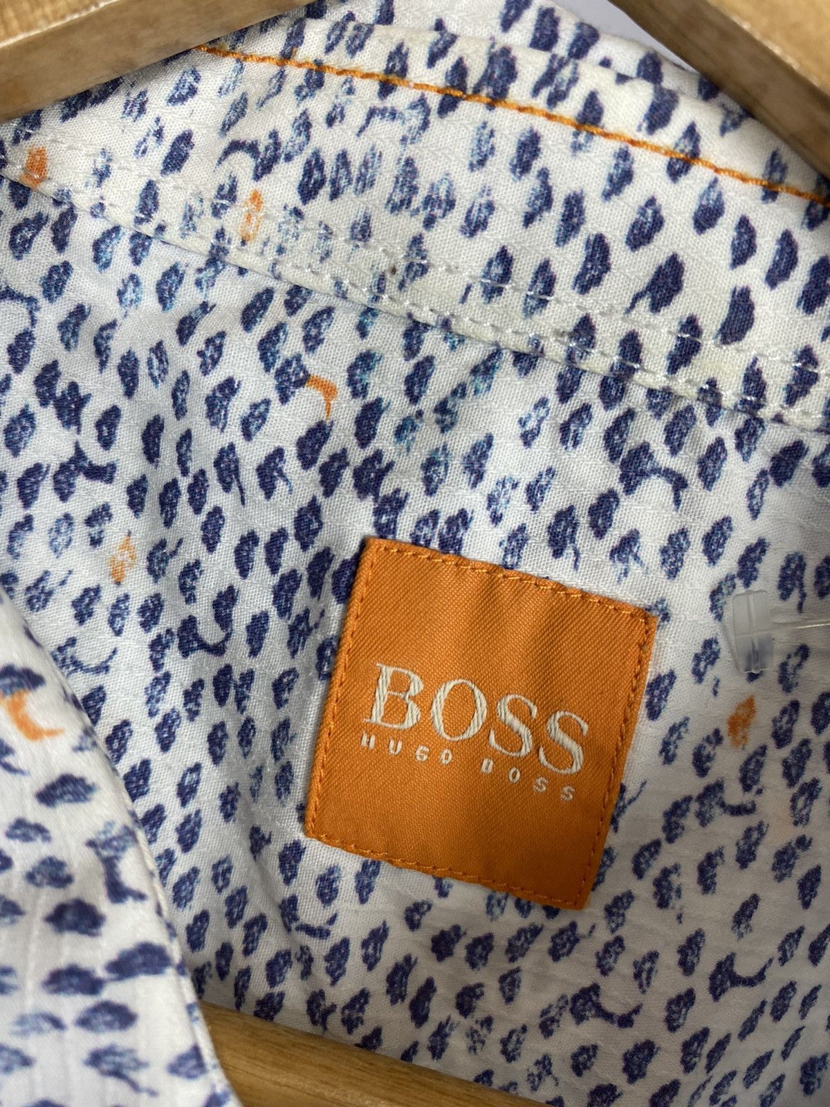 Hugo Boss Hugo boss shirt streetwear white/blue size XXL Size US XL / EU 56 / 4 - 4 Thumbnail