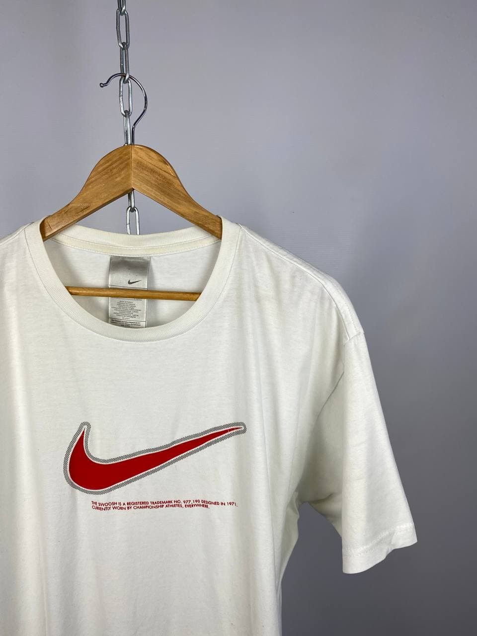 Nike × Vintage Nike vintage T-shirt streetwear white size XL Size US XL / EU 56 / 4 - 2 Thumbnail