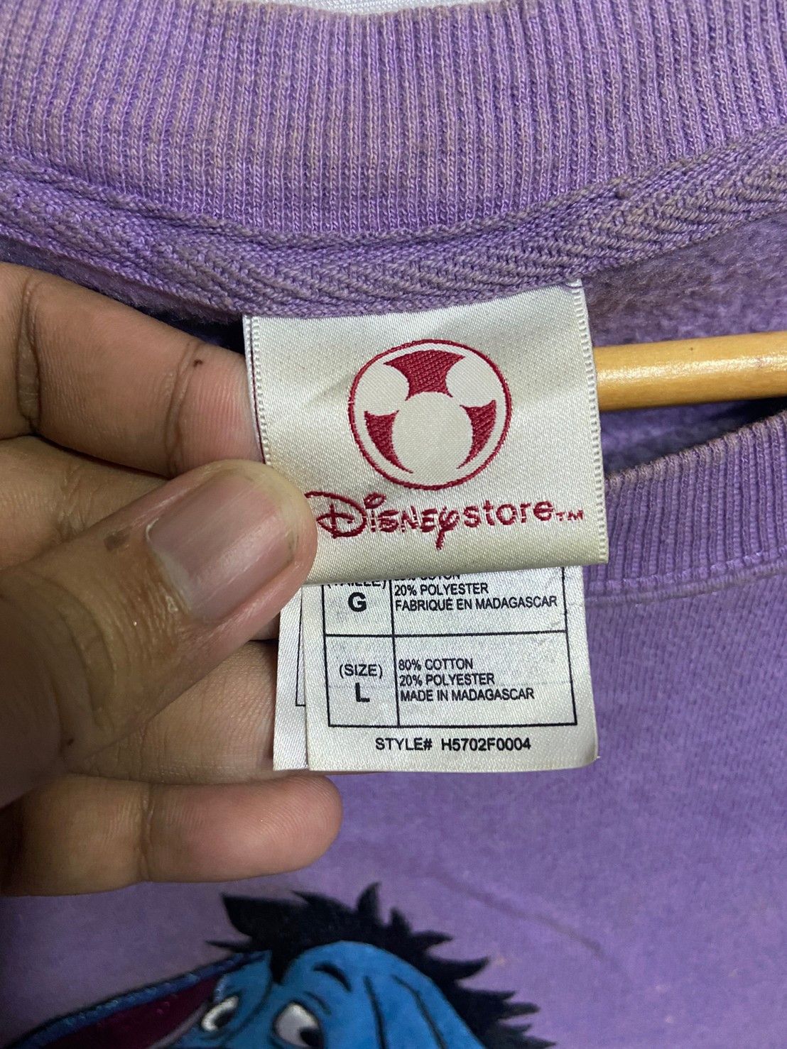 Disney × Vintage Vintage Eeyore Sweatshirt 90s Size US L / EU 52-54 / 3 - 5 Thumbnail
