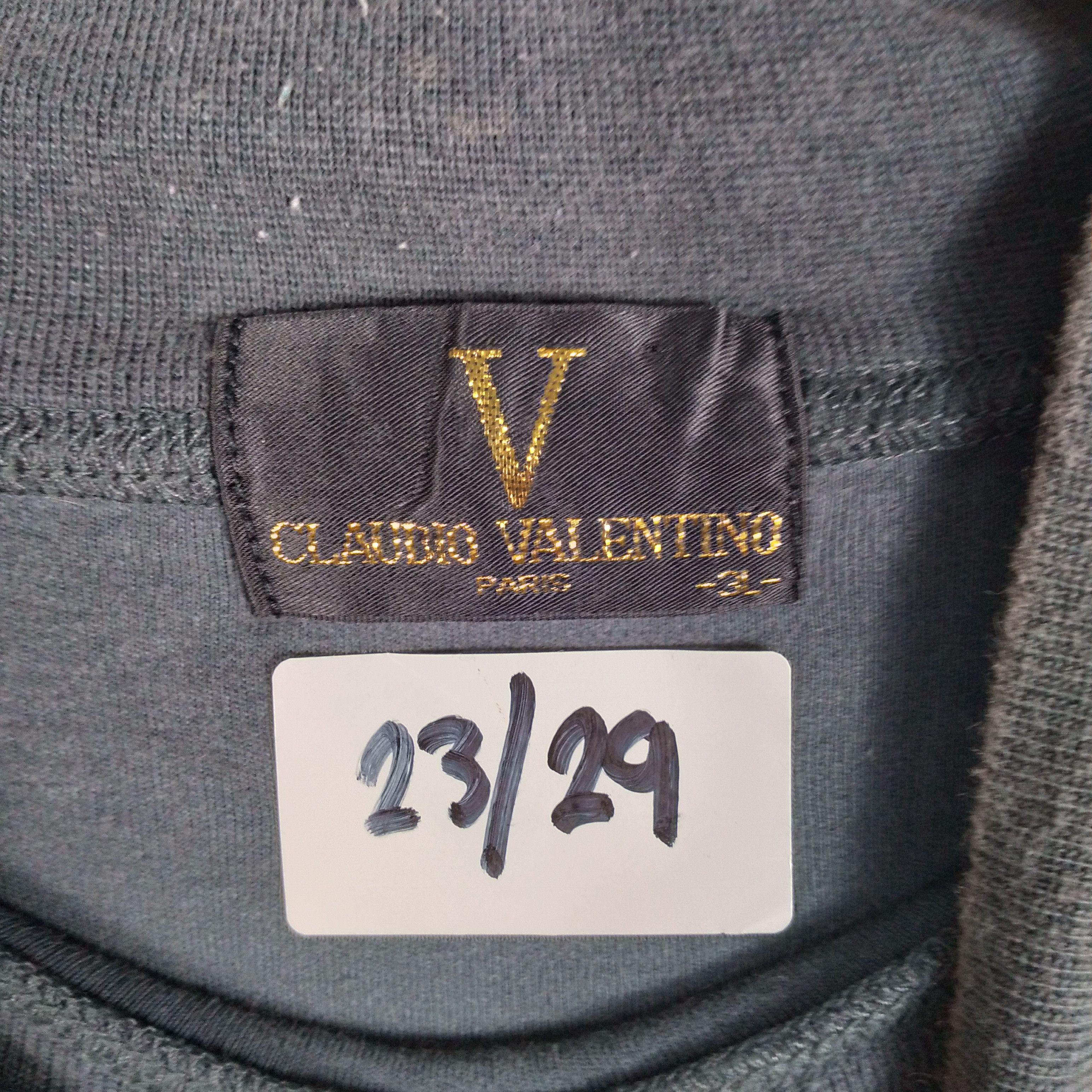 Designer × Vintage Claudio Valention Single Pocket Turtle Neck Sweatshirt Size US L / EU 52-54 / 3 - 6 Thumbnail