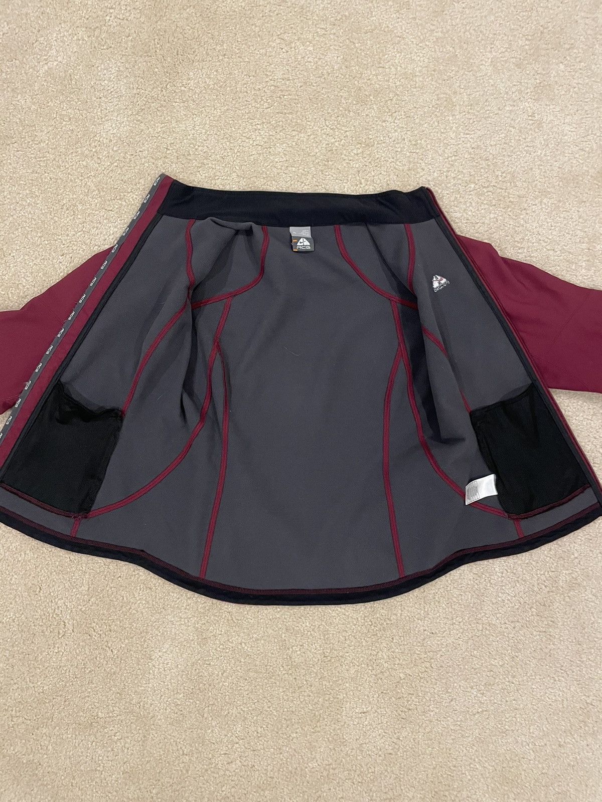 Nike × Nike ACG × Vintage Vintage Nike ACG Classic Fleece Jacket Cabernet Size US S / EU 44-46 / 1 - 6 Thumbnail