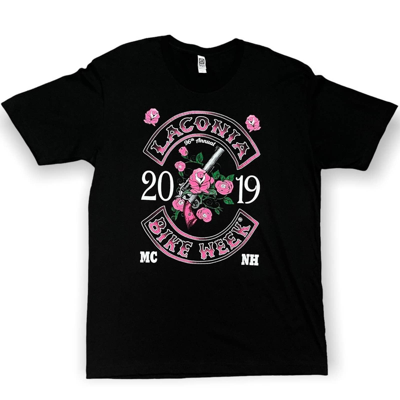 Other Laconia Motorcycle Bike Week Pink Roses Tee Shirt - XL Size US XL / EU 56 / 4 - 1 Thumbnail