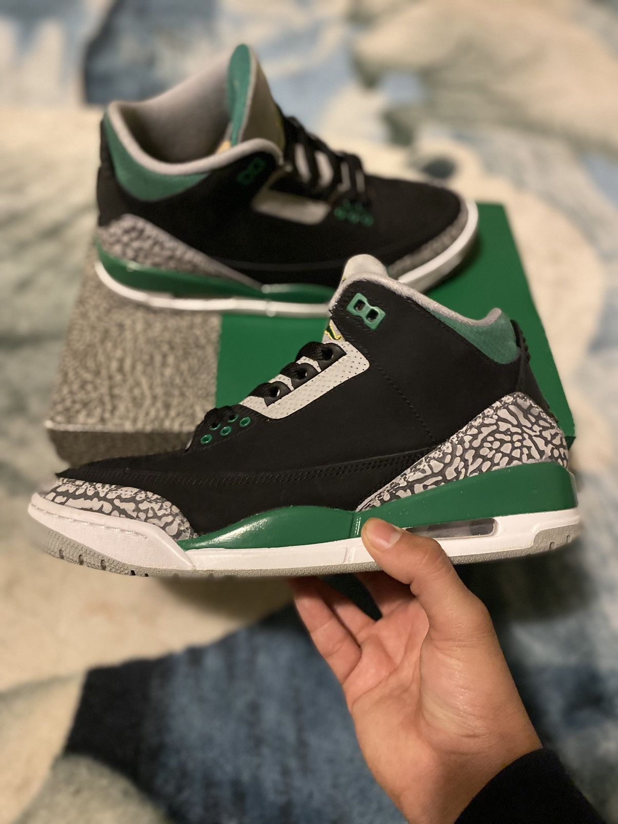 Jordan 3 Pine green