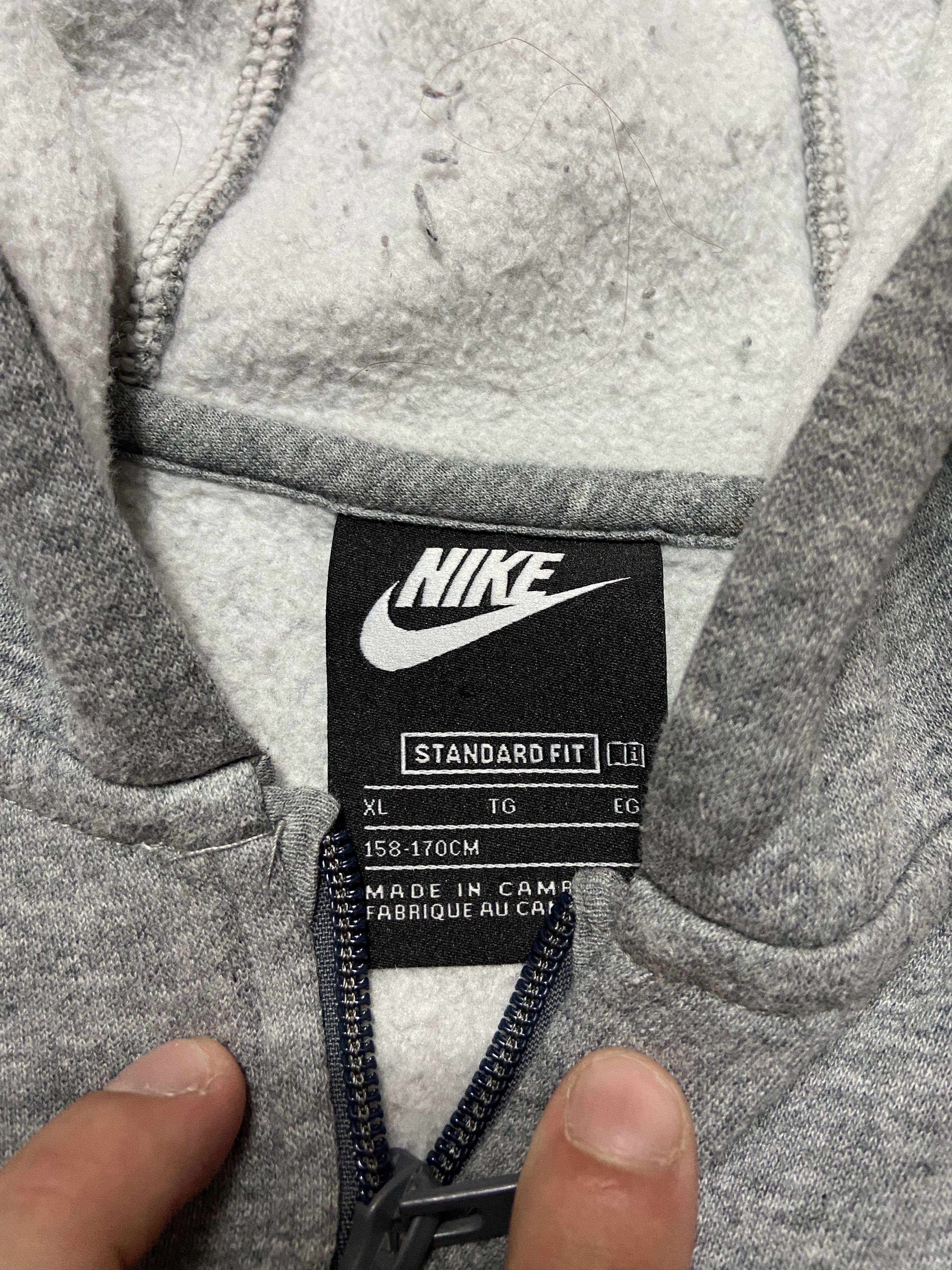 Nike × Vintage Vintage Nike Mens Zip Hoodie Swoosh Y2K Size US S / EU 44-46 / 1 - 4 Thumbnail