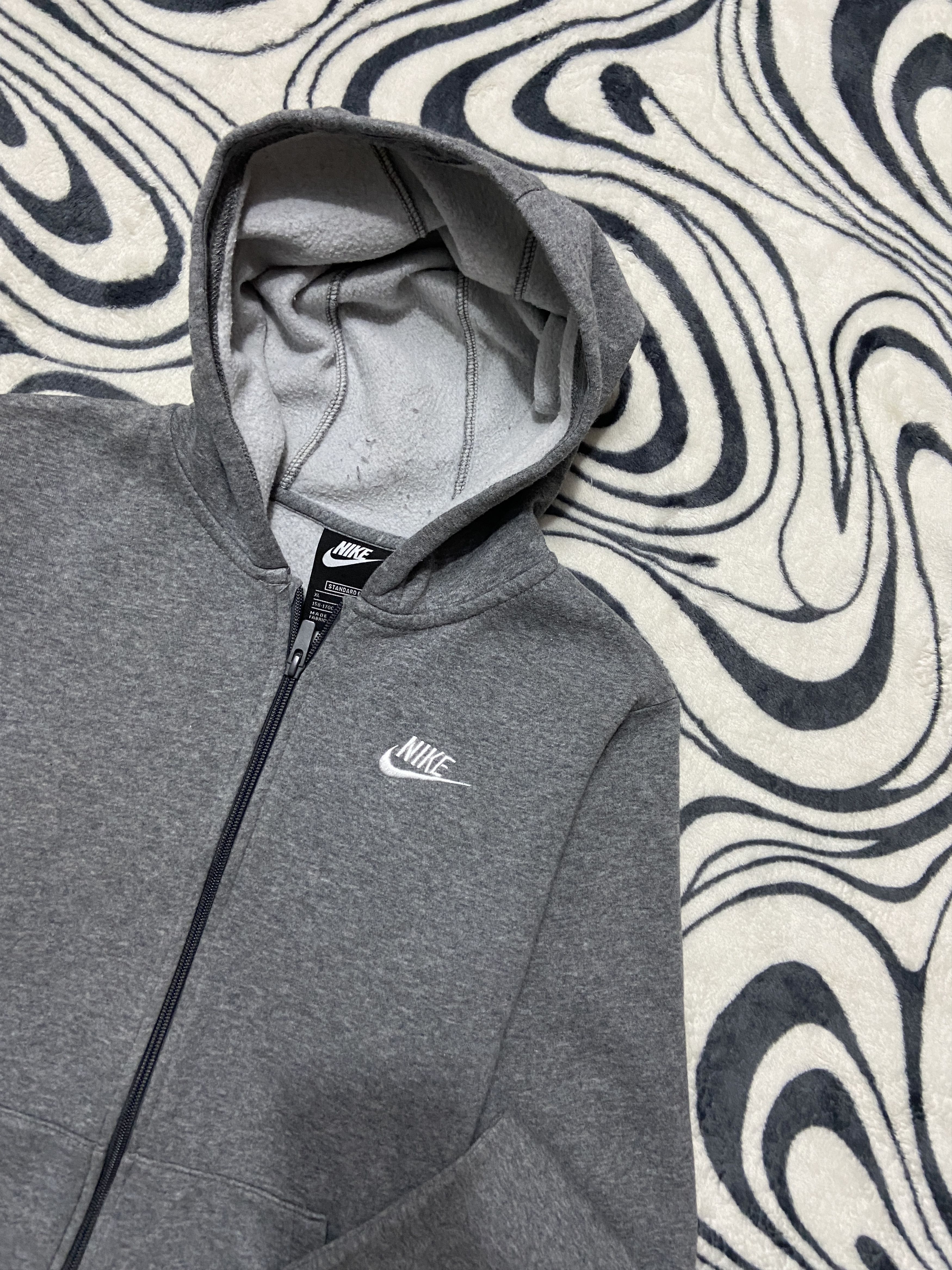 Nike × Vintage Vintage Nike Mens Zip Hoodie Swoosh Y2K Size US S / EU 44-46 / 1 - 2 Thumbnail