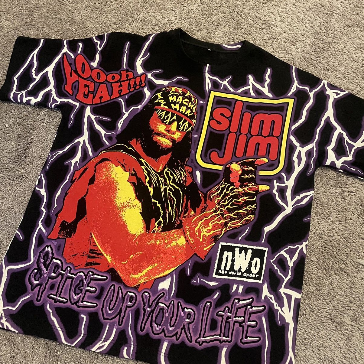 Hotsell Rare vintage 1997 macho man Randy Savage wcw nwo shirt deadstock