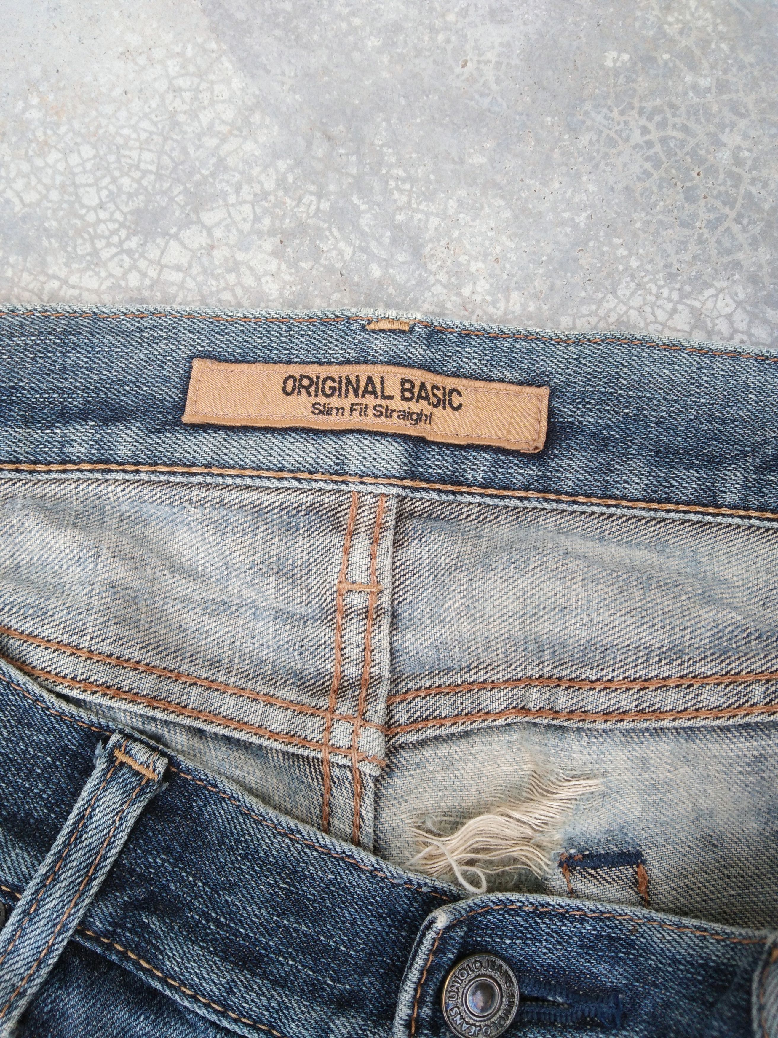 Japanese Brand × Jean × Vintage Vintage Japan Uniqlo S-001 Light Wash Distressed Jeans 33x30 Size US 33 - 7 Thumbnail