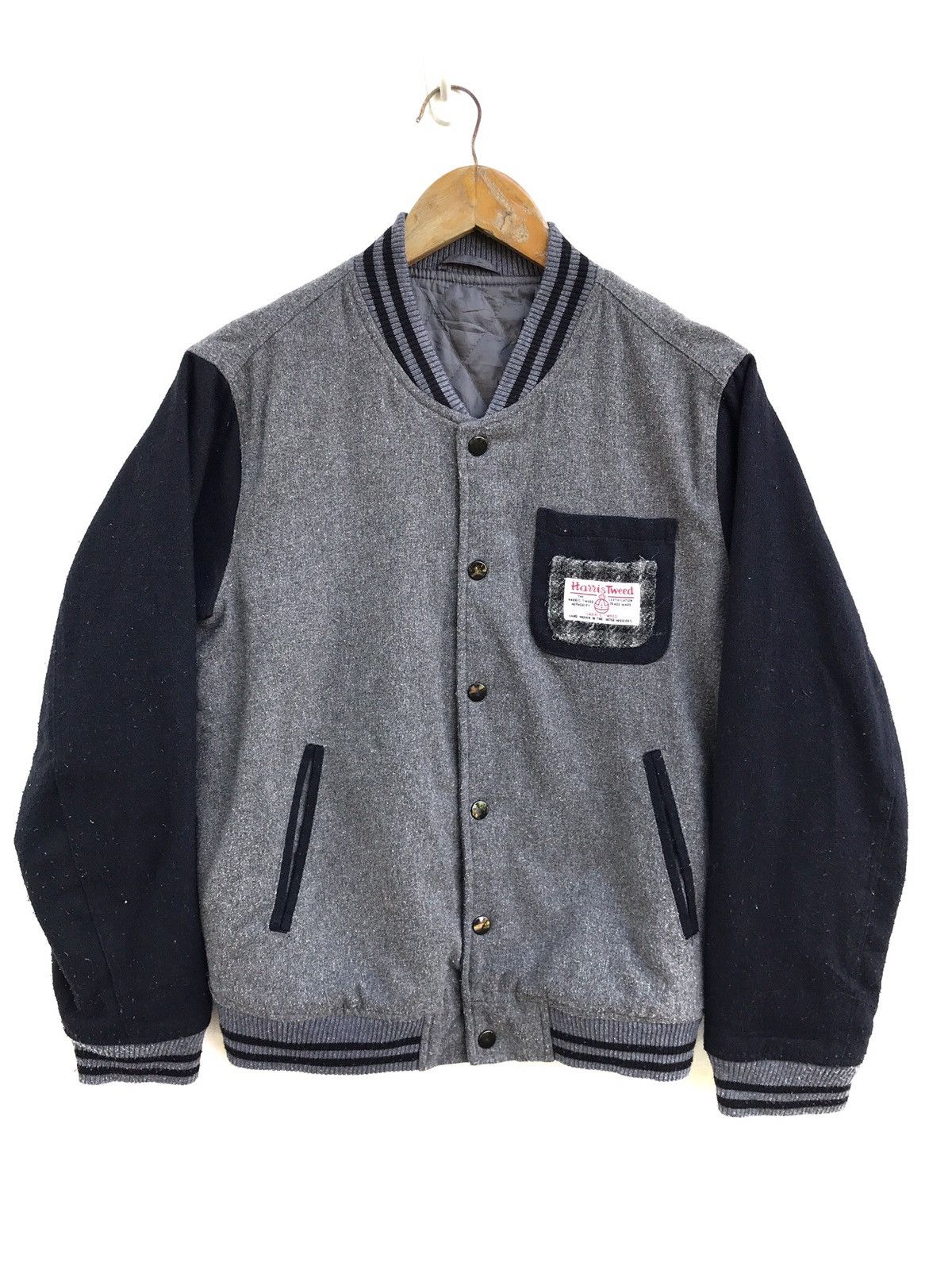 Harris Tweed Button Wool Jacket Very Nice Design