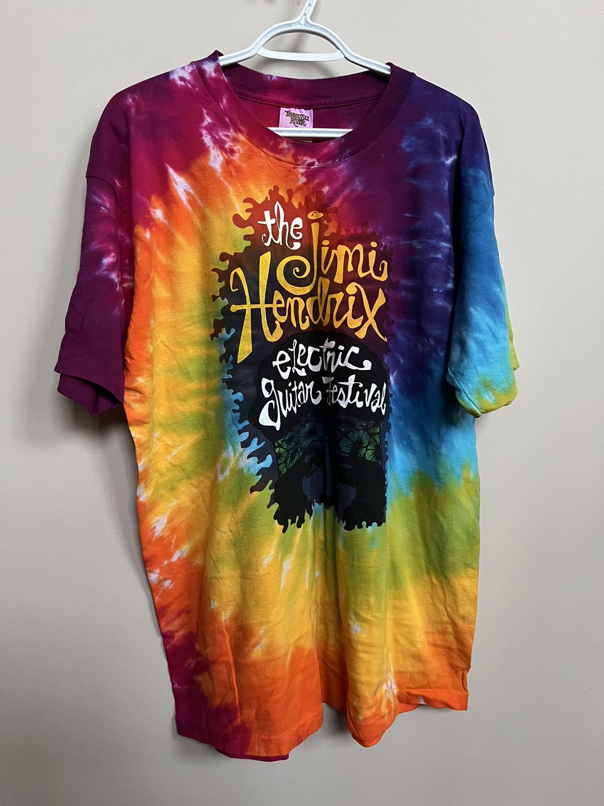 Jimi Hendrix × Vintage VINTAGE JIMI HENDRIX 1995 ELECTRIC GUITAR FESTIVAL SHIRT Size US XL / EU 56 / 4 - 1 Thumbnail