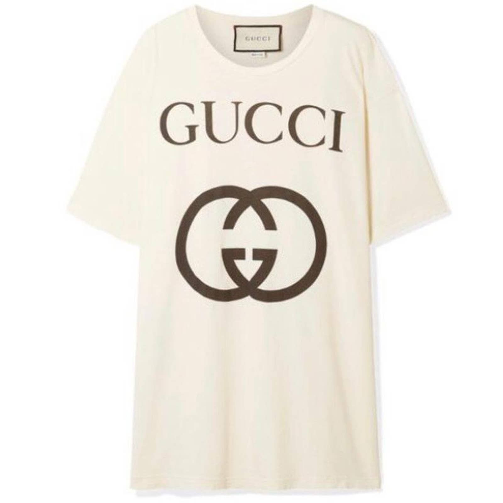 GG logo printed oversized tee shirt