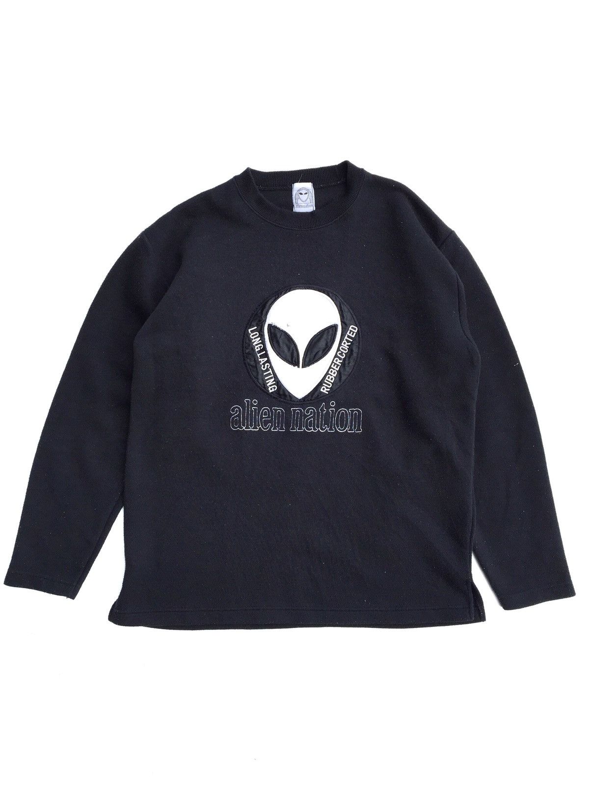 image of Alien Workshop Vintage Alien Nation Big Logo Black Sweatshirt, Women's (Size Medium)