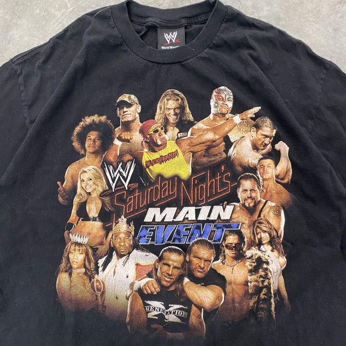 Vintage VTG 00s WWE Saturday Nights Main Event AOP T Shirt | Grailed