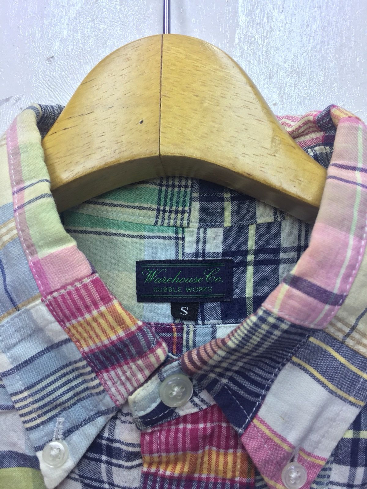 Designer × Japanese Brand × Warehouse Warehouse & Co Made in Japan Patchwork Shirt Size US S / EU 44-46 / 1 - 3 Thumbnail