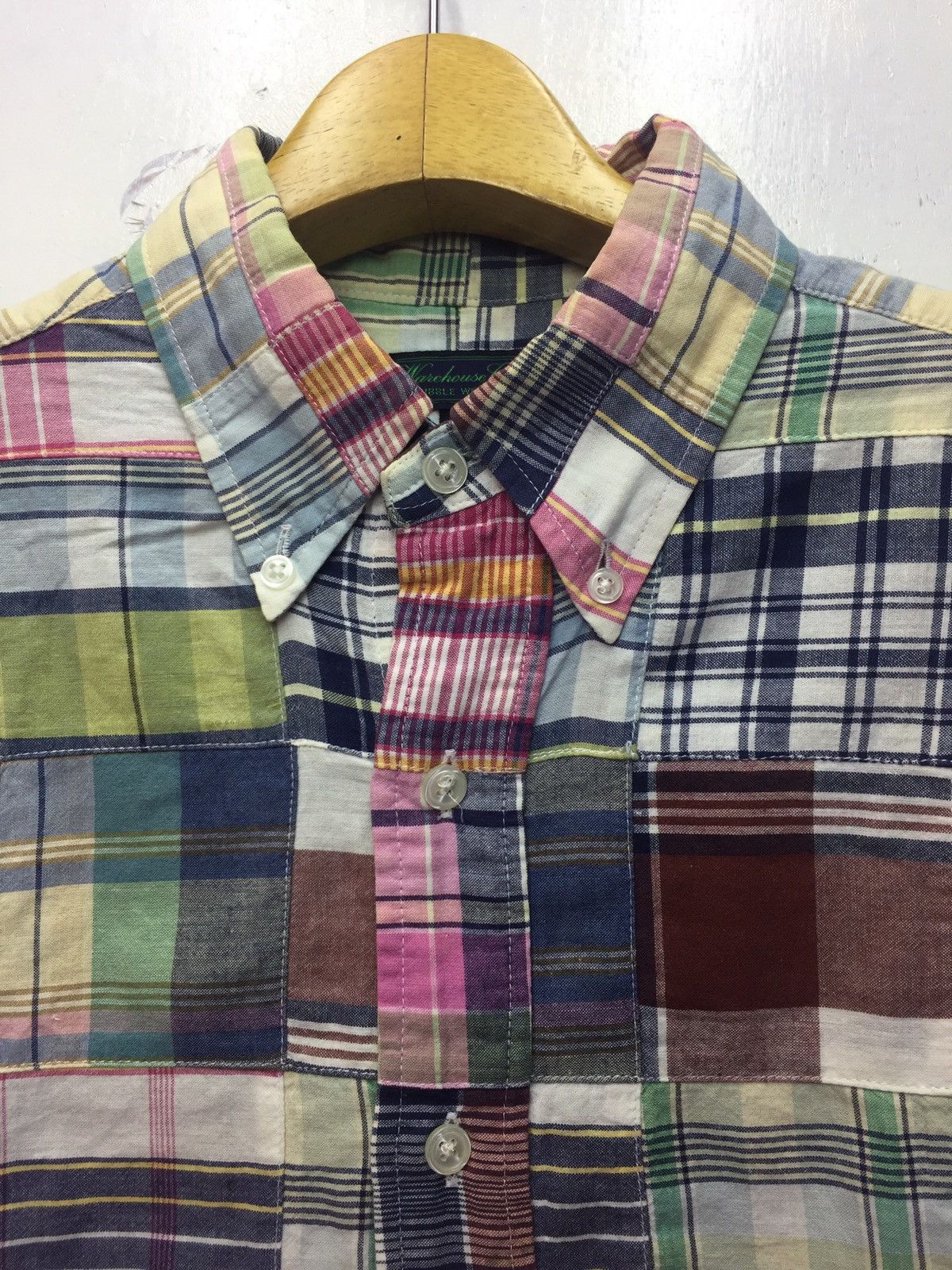 Designer × Japanese Brand × Warehouse Warehouse & Co Made in Japan Patchwork Shirt Size US S / EU 44-46 / 1 - 4 Thumbnail
