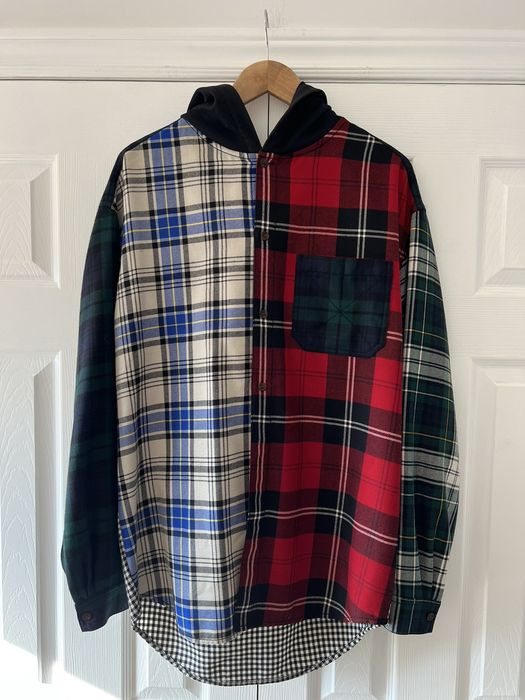 Alexander Wang Alexander Wang Mixed Check Plaid Hooded Shirt | Grailed