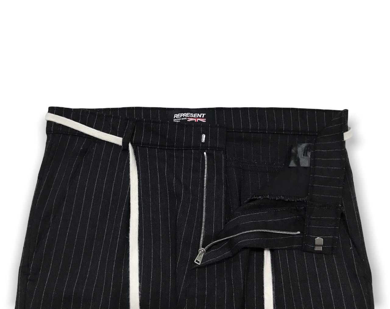 Represent Clo. Represent Clo Extra Skinny Pinstriped Wool Trousers Size US 30 / EU 46 - 3 Thumbnail