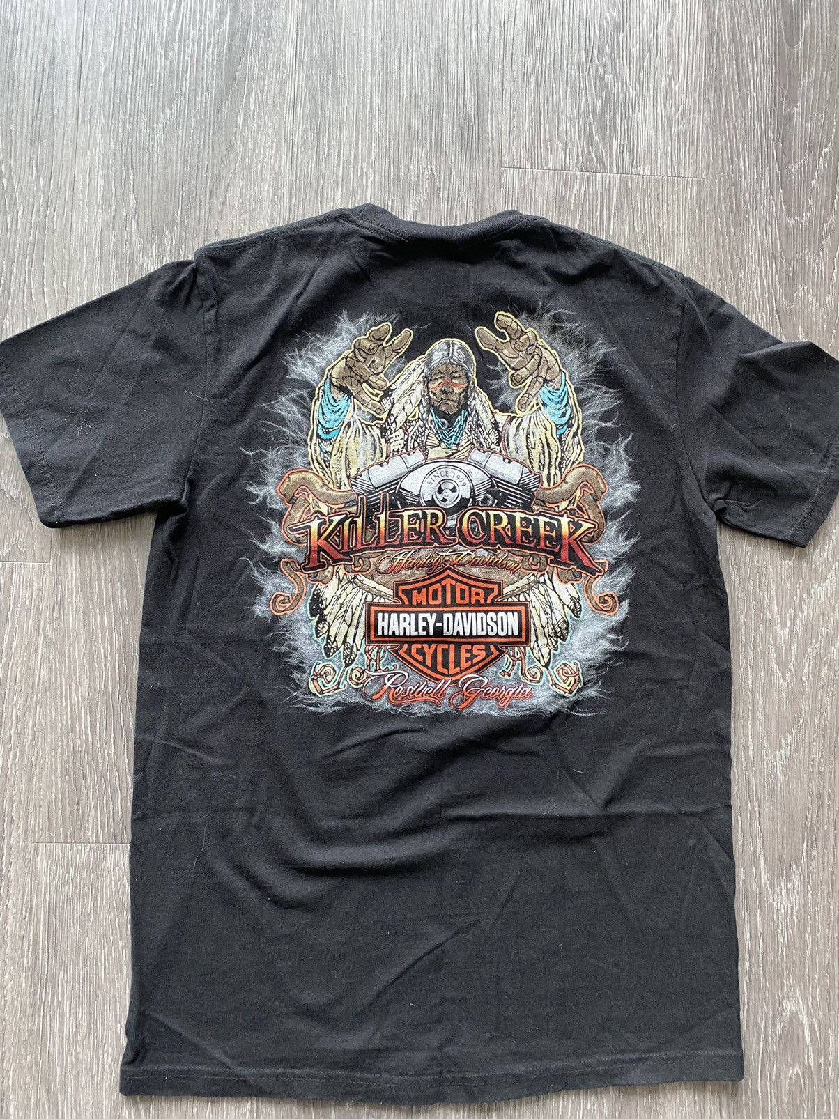 Harley Davidson Harley Davidson Black T shirt Skull Georgia Size US M / EU 48-50 / 2 - 9 Thumbnail