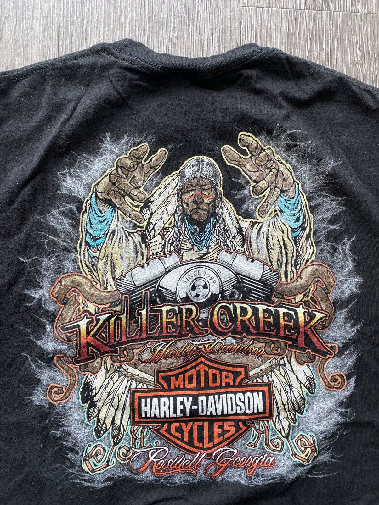 Harley Davidson Harley Davidson Black T shirt Skull Georgia Size US M / EU 48-50 / 2 - 10 Thumbnail