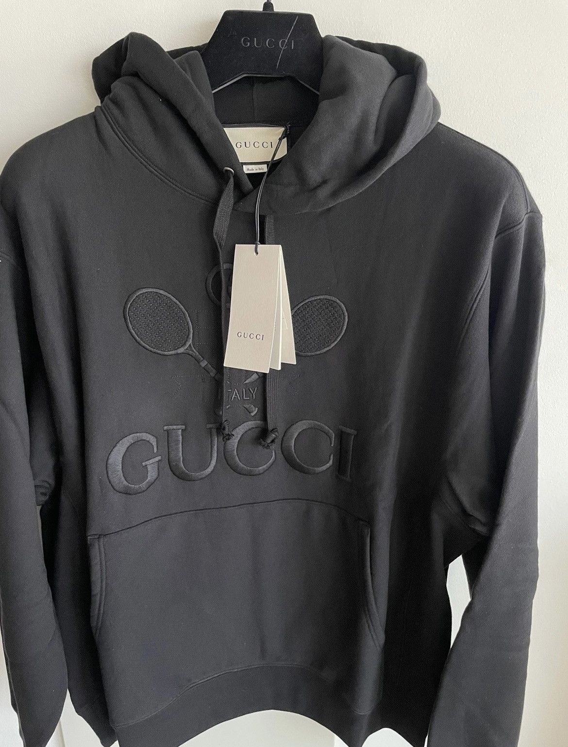 Gucci Super Runway Limited Sold Out Tennis Logo Embroidery Hoodie Size US L / EU 52-54 / 3 - 1 Thumbnail