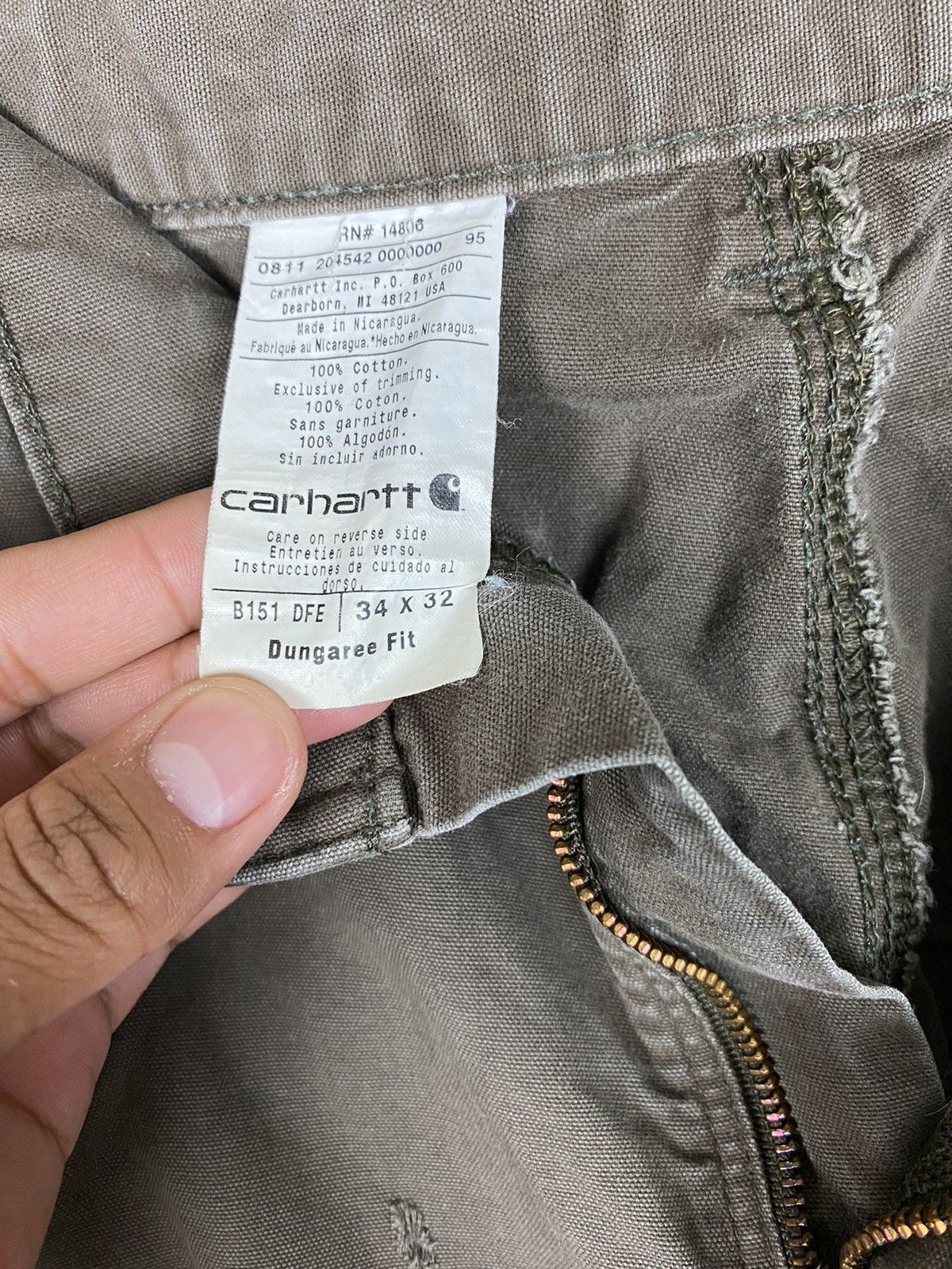 Carhartt Vintage Chocolate Brown Carhartt Carpenter Work Pants Size US 32 / EU 48 - 10 Thumbnail
