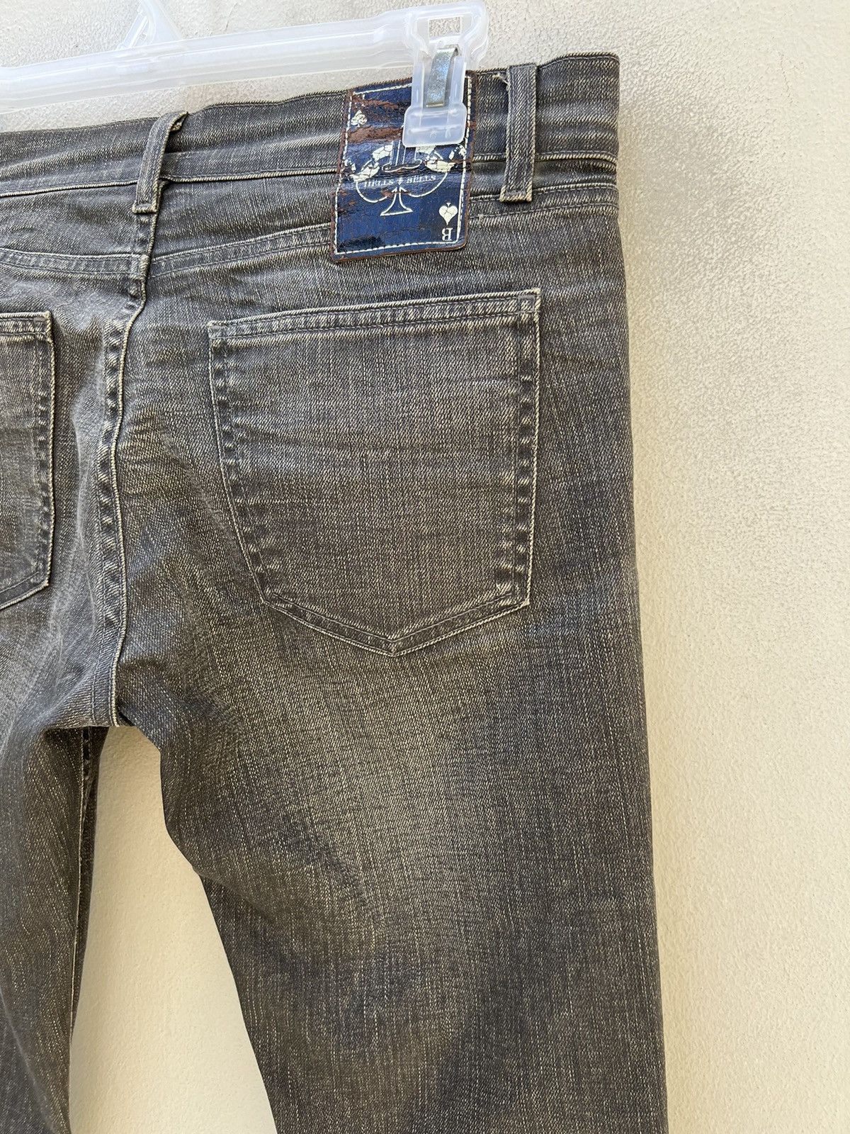 Hells Bells Vintage Hells Bells Faded Black Waxed Denim Slim Jeans Size US 29 - 12 Thumbnail