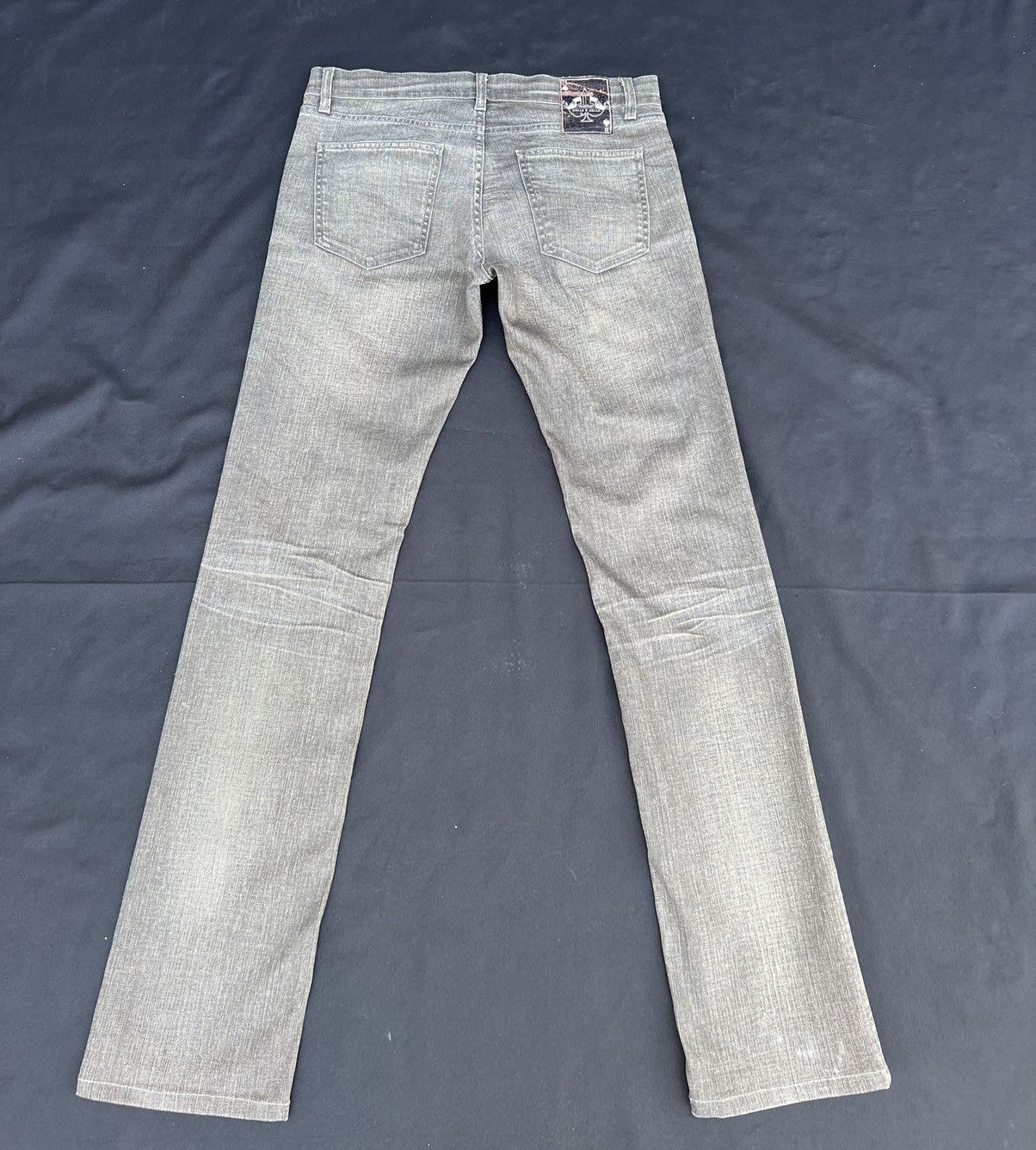 Hells Bells Vintage Hells Bells Faded Black Waxed Denim Slim Jeans Size US 29 - 21 Thumbnail
