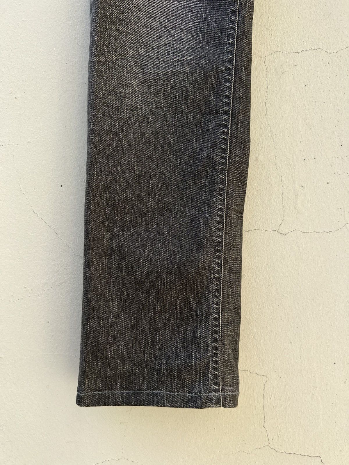 Hells Bells Vintage Hells Bells Faded Black Waxed Denim Slim Jeans Size US 29 - 5 Thumbnail