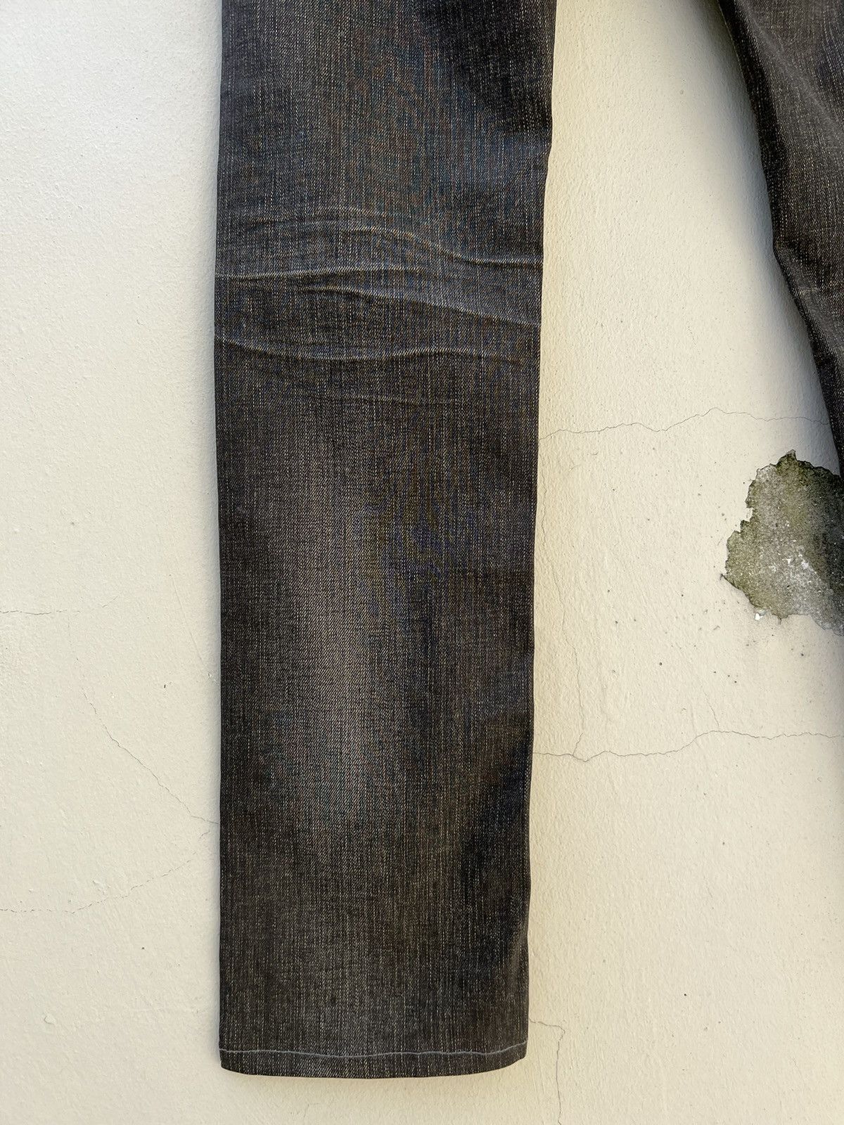 Hells Bells Vintage Hells Bells Faded Black Waxed Denim Slim Jeans Size US 29 - 11 Thumbnail