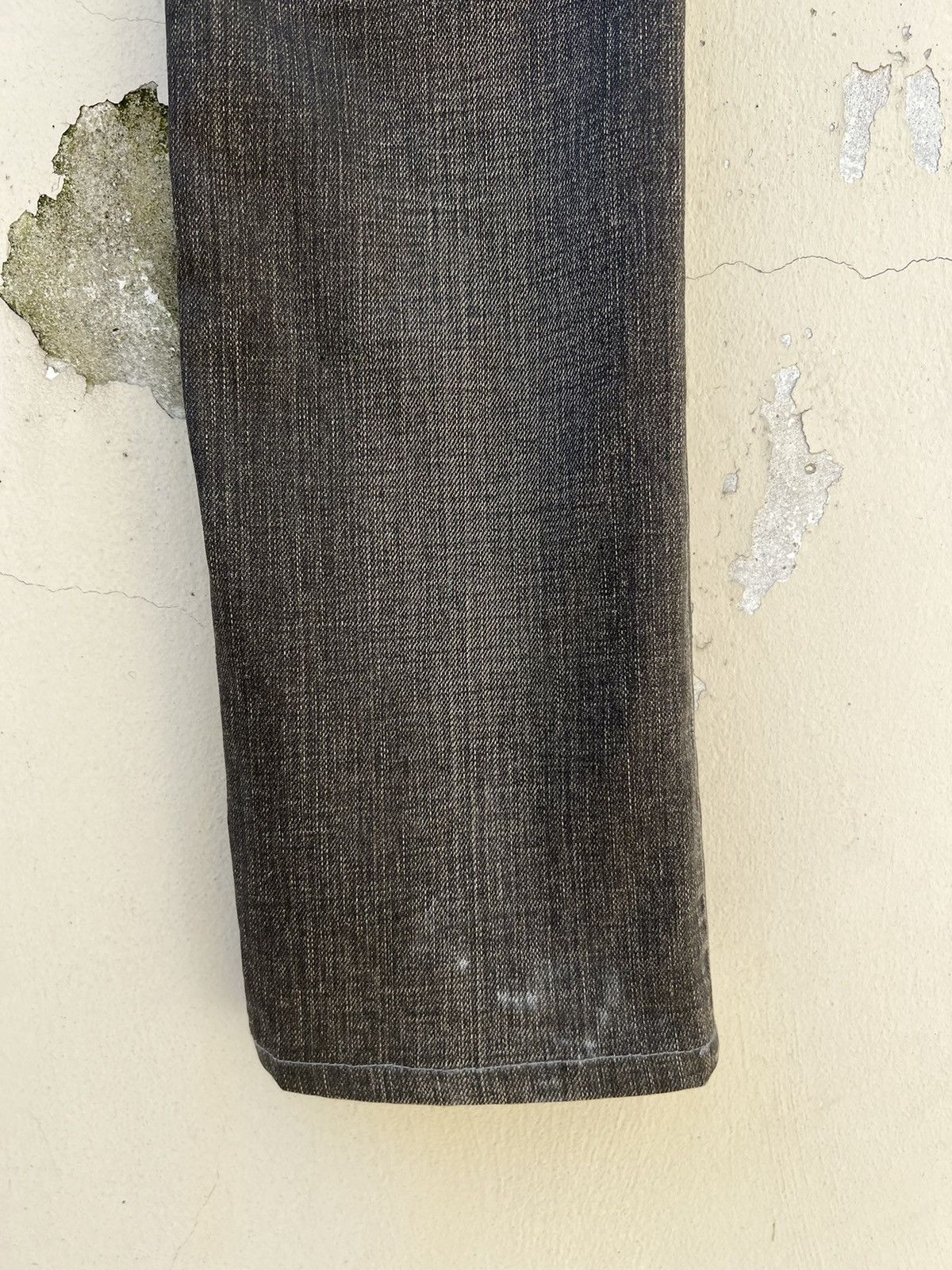 Hells Bells Vintage Hells Bells Faded Black Waxed Denim Slim Jeans Size US 29 - 14 Thumbnail
