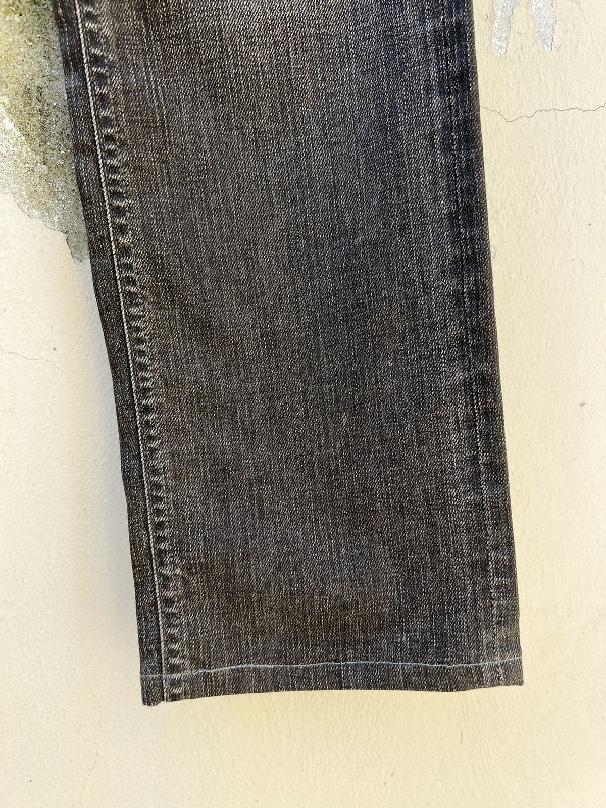 Hells Bells Vintage Hells Bells Faded Black Waxed Denim Slim Jeans Size US 29 - 8 Thumbnail