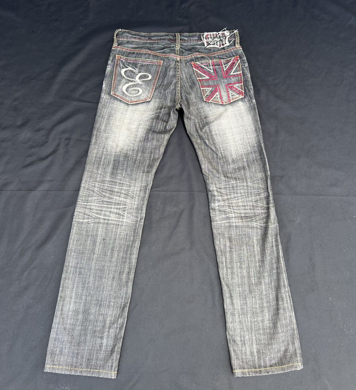 パンツ EDGE RUPERT type logo design denim jeans EDGE RUPERT type logo design denim jeans
