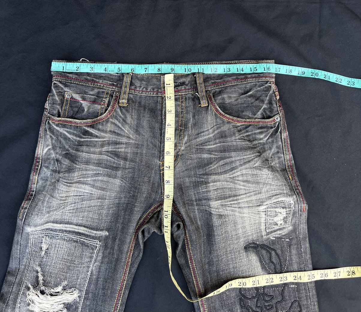Trashed Edge Rupert Japan Ripped Denim Jeans