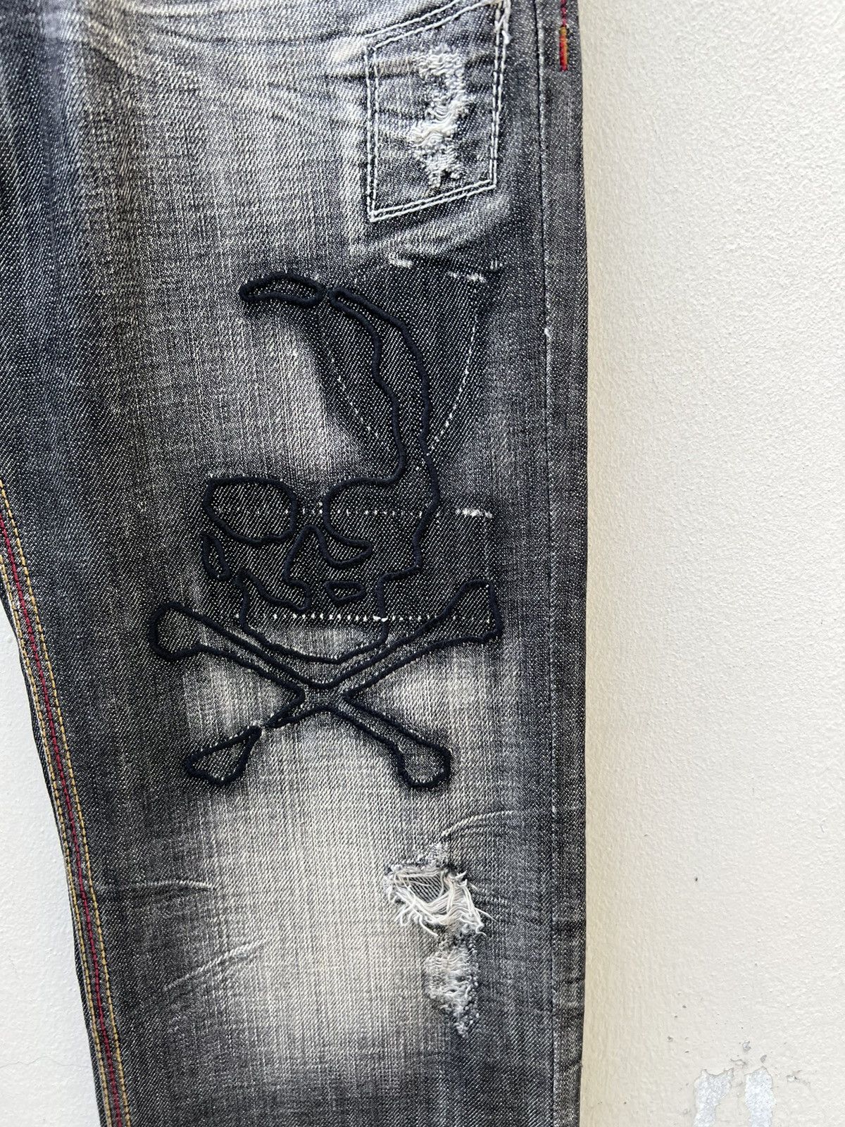 Hysteric Glamour × Japanese Brand × Needles Trashed Edge Rupert Japan Ripped Denim Jeans Size US 31 - 6 Thumbnail