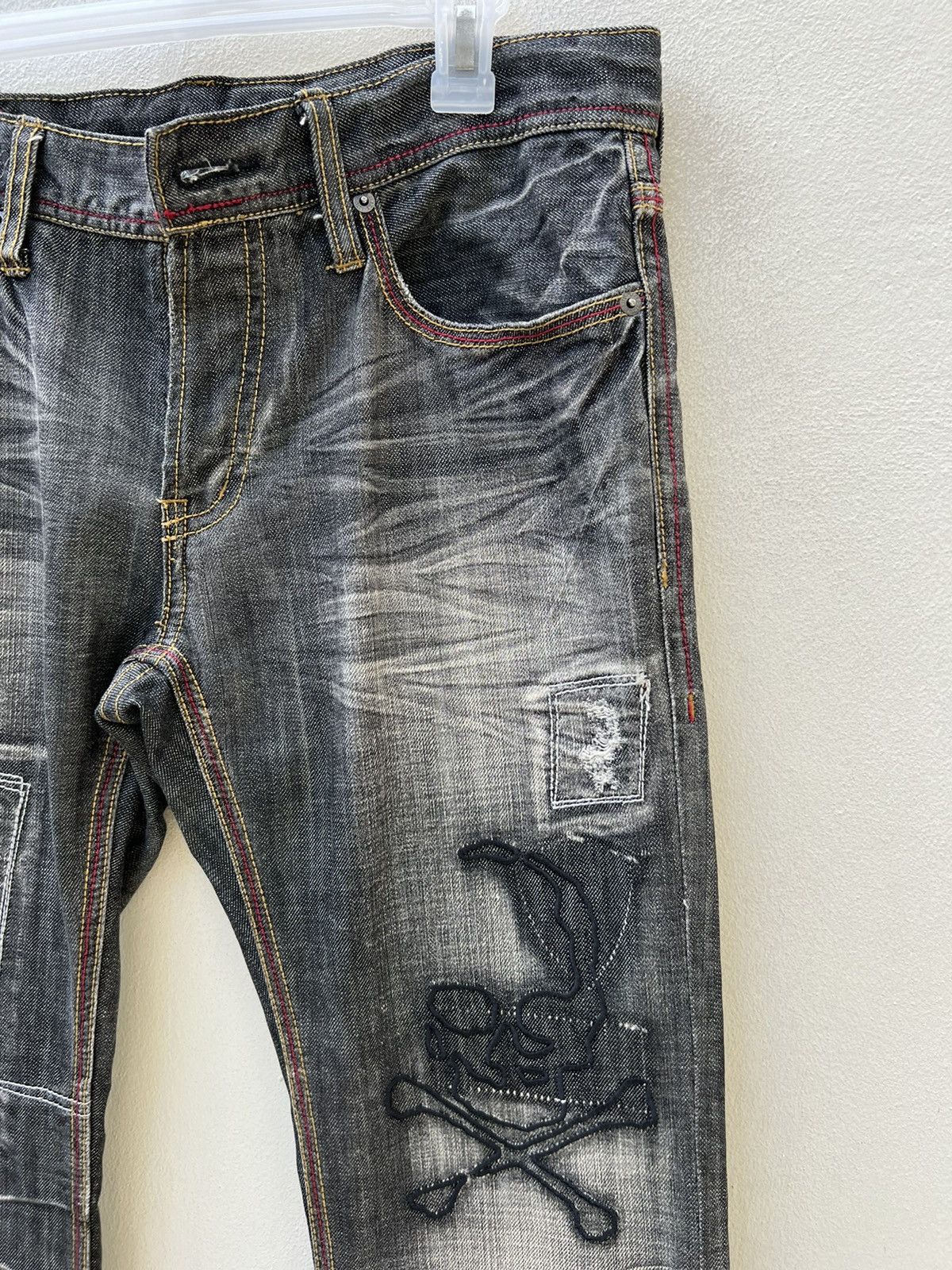 Hysteric Glamour × Japanese Brand × Needles Trashed Edge Rupert Japan Ripped Denim Jeans Size US 31 - 5 Thumbnail
