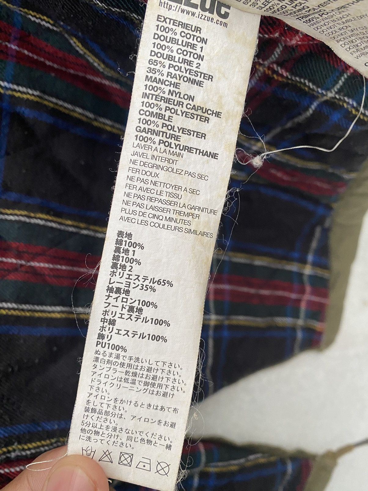 Japanese Brand × izzue Fishtail Parkas Jacket With Tartan Linning By Izzue Size US M / EU 48-50 / 2 - 14 Thumbnail