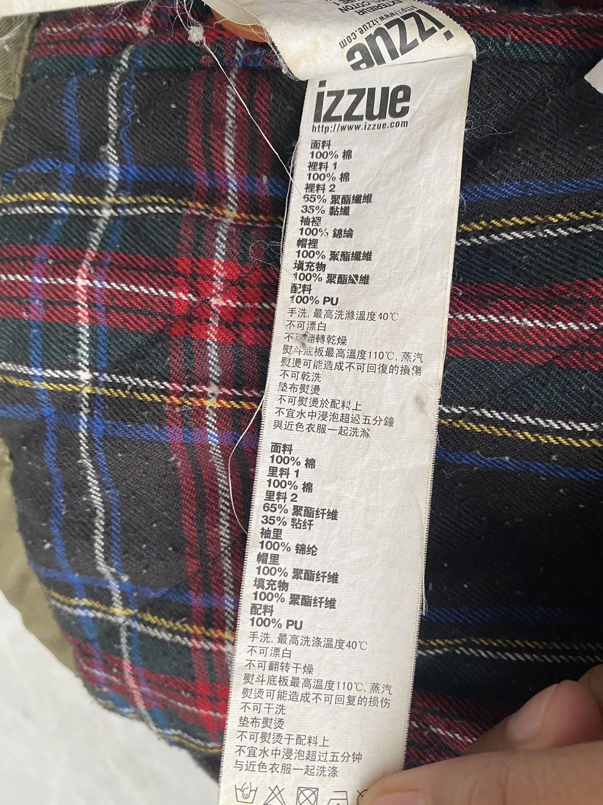 Japanese Brand × izzue Fishtail Parkas Jacket With Tartan Linning By Izzue Size US M / EU 48-50 / 2 - 13 Thumbnail