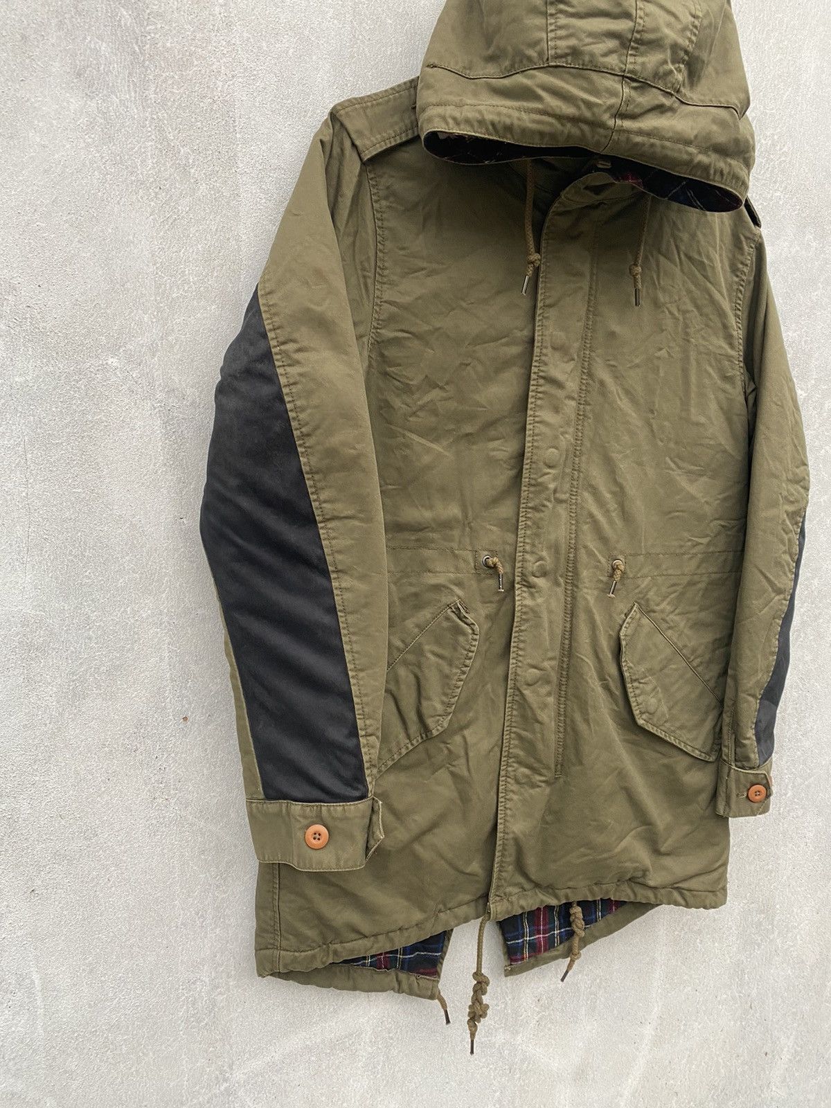 Japanese Brand × izzue Fishtail Parkas Jacket With Tartan Linning By Izzue Size US M / EU 48-50 / 2 - 3 Thumbnail