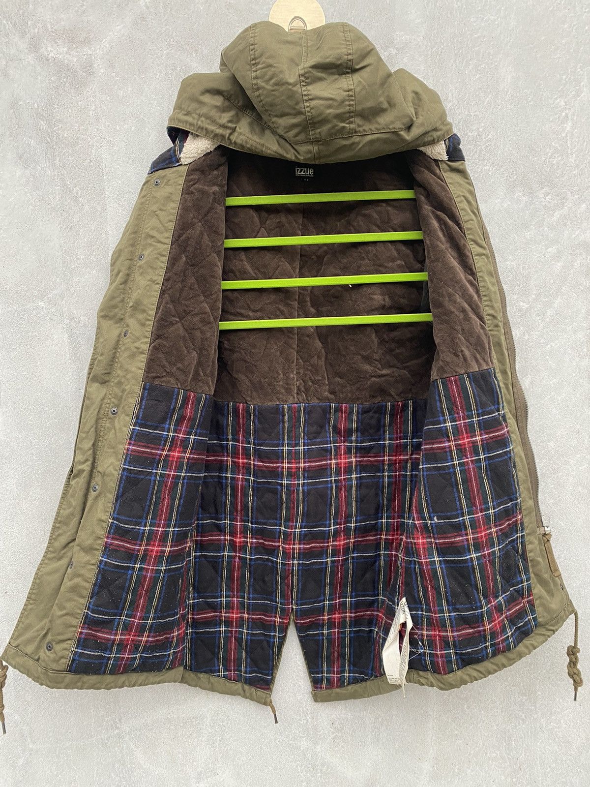 Japanese Brand × izzue Fishtail Parkas Jacket With Tartan Linning By Izzue Size US M / EU 48-50 / 2 - 7 Thumbnail