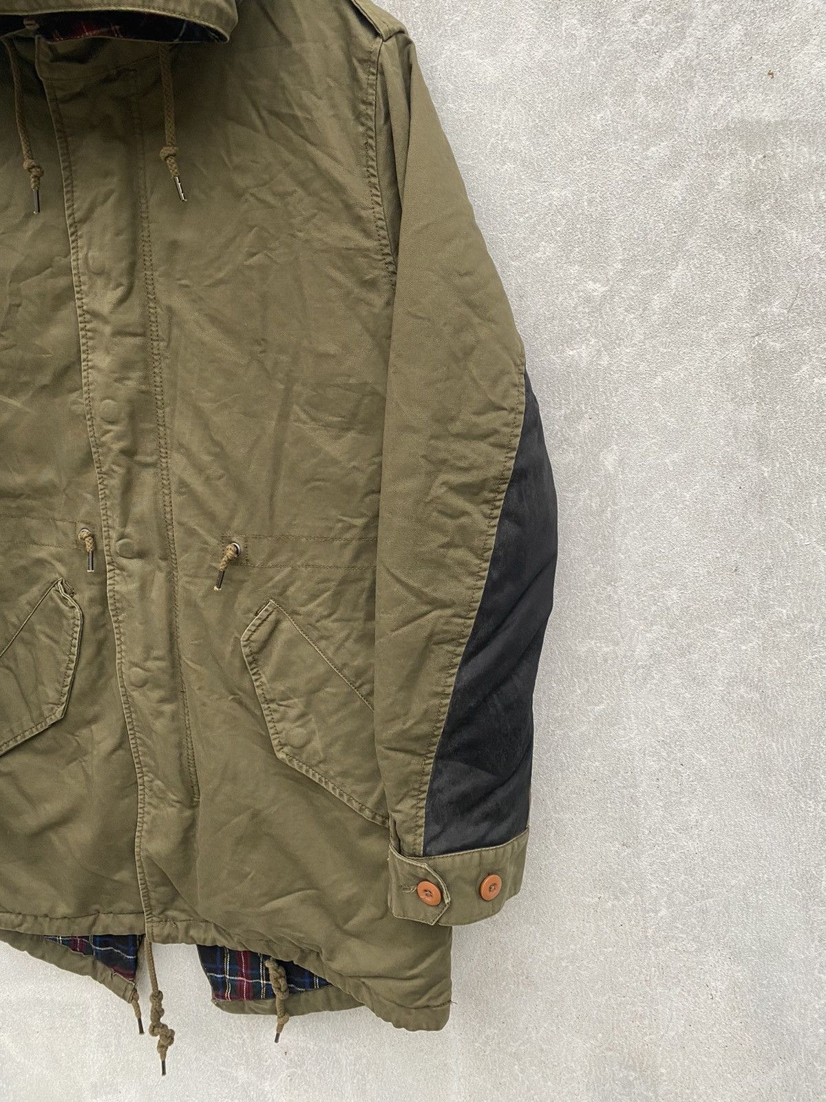 Japanese Brand × izzue Fishtail Parkas Jacket With Tartan Linning By Izzue Size US M / EU 48-50 / 2 - 5 Thumbnail