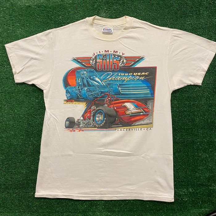 Vintage Jimmy Sills Vintage 90s Sprint Car Racing T-Shirt | Grailed