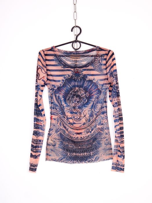 Jean Paul Gaultier Lindex by Gaultier Mesh Tattoo Top Size US S / EU 44-46 / 1 - 2 Preview